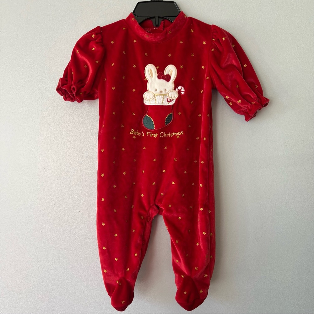 Vintage Baby's First Christmas Onesie Size 0-3 Months